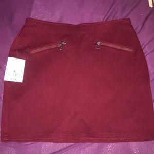 Maroon mini skirt